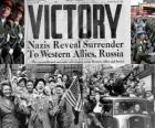 Nazizm üzerinde Müttefik zaferi ve İkinci Dünya Savaşı sonunda Anma. Zafer Bayramı, 8, Mayıs 1945